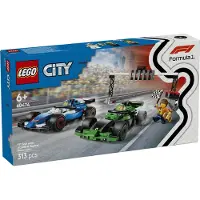 LEGO F1 grid met VCARB en Sauber racewagens