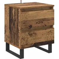 vidaXL Nachtkastje Oudhout 40 x 35 x 50 cm Bewerkt hout
