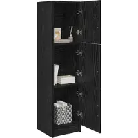vidaXL Highboard Zwart Eiken 31.5 x 32 x 122.5 cm