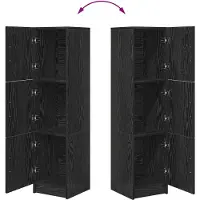 vidaXL Highboard Zwart Eiken 31.5 x 32 x 122.5 cm