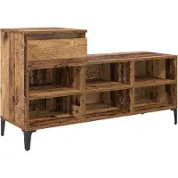 vidaXL Schoenenkast 102 x 36 x 60 cm Bewerkt hout Oud hout