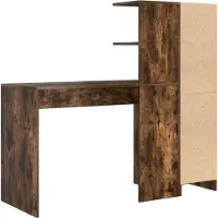 vidaXL Bureau Rook Eiken 133.5 x 50 x 124 cm 2 st