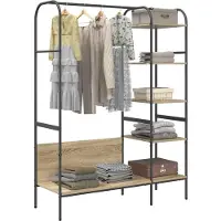 vidaXL Kledingrek Bruin eiken 120 x 44 x 160 cm Bewerkt hout