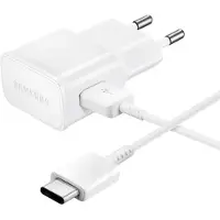 Samsung 15W Quick Charge 3.0 USB Lichtnet Oplader en Originele Samsung USB-C Kabel Wit