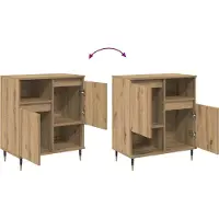 vidaXL Dressoirs 2 pcs artisanaal eikenkleurig