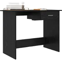 vidaXL Bureau Zwart Eiken 100 x 50 x 76 cm Bewerkt hout