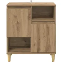vidaXL Dressoir artisanaal eikenkleurig 35 x 60 x 70 cm Bewerkt hout