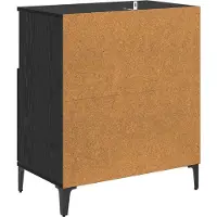 vidaXL Dressoir Zwart Eiken 60 x 35 x 70 cm Bewerkt hout