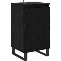 vidaXL Dressoir Zwart Eiken 40 x 35 x 70 cm Bewerkt hout