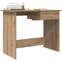 vidaXL Bureau Artisan Eiken 100 x 50 x 76 cm Bewerkt hout