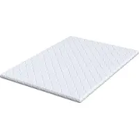 vidaXL Kokos Topper Wit 140 x 200 cm Jacquard stof