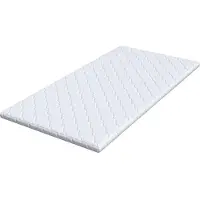 vidaXL Kokos Topper Wit 160 x 200 cm Jacquard stof