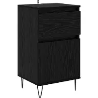 vidaXL Dressoir Zwart eiken 35 x 40 x 70 cm Bewerkt hout