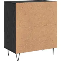 vidaXL Dressoir 3 st Zwart Eiken 60 x 35 x 70 cm