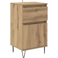 vidaXL Dressoir artisanaal eikenkleurig 35 x 40 x 70 cm Bewerkt hout