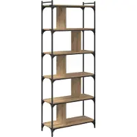 vidaXL Boekenkast 5-laags 76 x 32 x 192 cm Bewerkt hout