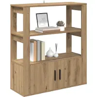 vidaXL Dressoir artisanaal eikenkleurig 30 x 80 x 90 cm Bewerkt hout