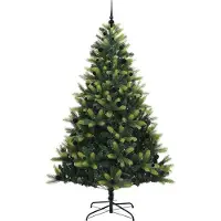 vidaXL Kunstmatige Scharnierende Kerstboom 300 LEDs Groen 240 cm