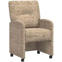 vidaXL Eetkamerstoelen met wielen 2 st Faux suede leer Lichtgrijs