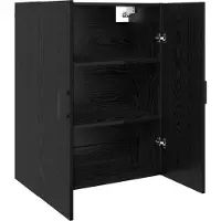 vidaXL Wandkast 2 st Zwart Eiken 69,5 x 34 x 90 cm Bewerkt hout