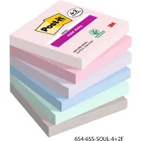 Post-it Super Sticky notes Soulful | 90 vel | ft 76 x 76 mm | 4 + 2 GRATIS