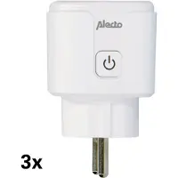 Alecto SMART-PLUG10 TRIPLE - Smart Wifi Tussenstekker - 16A 3680W - 3 stuks