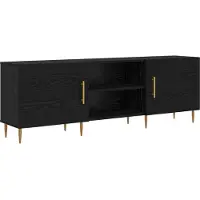 Syfax TV-kast Zwart eiken 150 x 30 x 50 cm Bewerkt hout