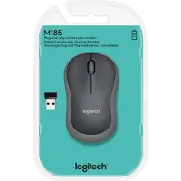 Logitech M185 draadloze optische muis met een extreem lange gebruiksduur, Plug&Play, grijs