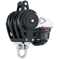 Harken Triple Carbo Ratchamatic With Cam And Becket Pulley 57 Mm Zwart
