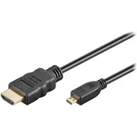Goobay Micro HDMI naar HDMI kabel | | 1.5 meter (4K@60Hz, Verguld)