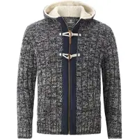 Jan Vanderstorm Comfort Fit Vest donkerblauw, Motief