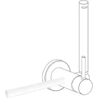 Tres Handdoekhouder t.b.v. bidetmengkraan Study Exclusive Mat Wit