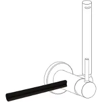 Tres Handdoekhouder t.b.v. bidetmengkraan Study Exclusive Mat Zwart