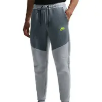 Nike Tech Fleece Sportswear Joggingbroek Donkergrijs Lichtgrijs Felgroen