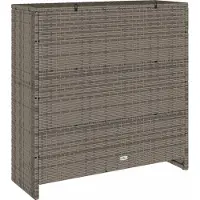 vidaXL Opbergkast met plank met opslag Grijs 100 x 36 x 102 cm Rattan