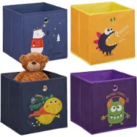 Relaxdays 4x opbergdozen voor kinderen
