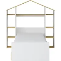 Vente-unique Hutbed hout natuurlijk licht, wit 90 x 190 cm
