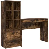 vidaXL Bureau Rook Eiken 145,5 x 40 x 127 cm 2 st