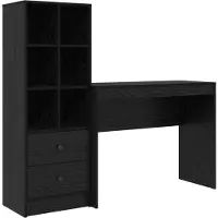 Syfax Bureau Zwart Eiken 145,5 x 40 x 127 cm 2 st