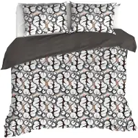 De Witte Lietaer Dekbedovertrek Lilypad Black Percal-240 x 200 / 220 cm | Lits-Jumeaux