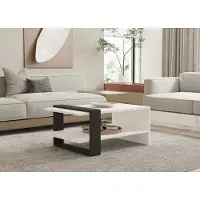 Skye Decor Salontafel 2 niveaus Antraciet Wit