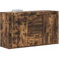 vidaXL Dressoir Rook Eiken 120 x 36 x 69 cm Bewerkt hout