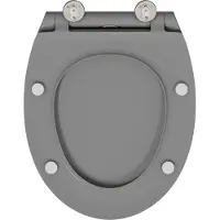 vidaXL Toiletbril Grijs 45,5 x 37,5 x 3,8 cm Duroplast