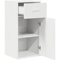 vidaXL Dressoir met lades, wit, 38 x 34 x 75 cm