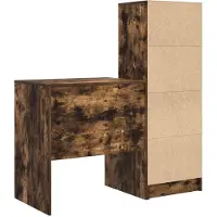 vidaXL Bureau Rook Eiken 115,5 x 50 x 127 cm 2 st