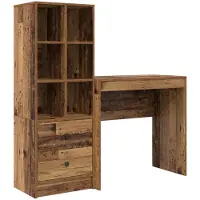vidaXL Bureau Oudhout 125,5 x 40 x 127 cm 2 st