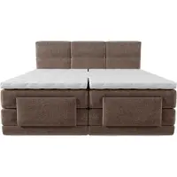 Vente-unique Boxspringbed stof bruin 2 x 80 x 200 cm