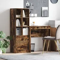 Prolenta Maison Exclusive - Tafel met lade, 2 stuks, gerookt eikenhout
