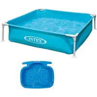Intex Zwembad Mini frame 122 x 122 cm met voetenbad - Zwembaden met zwembad accessoires