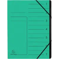 Exacompta Sorteermap 541703E A4 Gewafeld karton Groen 24,5 (B) x 0,5 (D) x 32 (H) cm Pak van 10